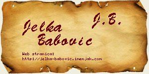 Jelka Babović vizit kartica
